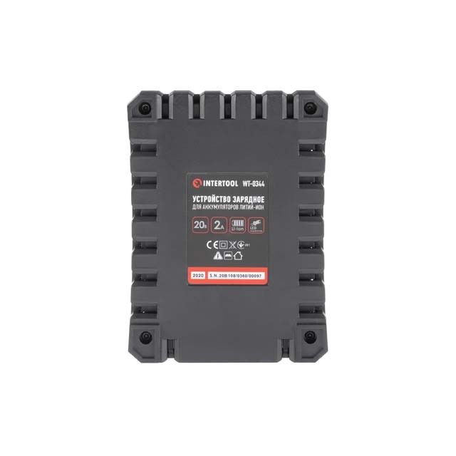 Устройство зарядное для аккумуляторов Li-ion 20 В, ток заряда 2.0 А INTERTOOL WT-0344