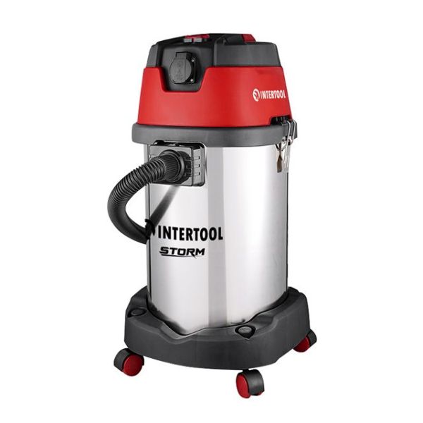 Пылесос строительный 1.4 кВт 2 Stage, бак 30 л., нержавеющая сталь 201, >20кПа, розетка, HEPA фильтр, STORM INTERTOOL WT-1430 Пылесос строительный 1.4 кВт 2 Stage, бак 30 л., нержавеющая сталь 201, >20кПа, розетка, HEPA фильтр, STORM INTERTOOL WT-1430