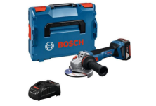 Акумуляторна кутова шліфувальна машина Bosch GWS 18V-11 S Professional, 1 акб GBA 18V 5.0Ah та з/п GAL 1880 CV, у кейсі L-BOXX 136 