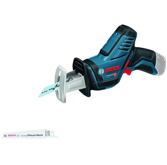Акумуляторна шабельна пила Bosch GSA 12V-14 Professional без акб і з/п, з 2 полотнами в картоні