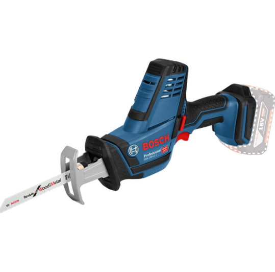 Акумуляторна шабельна пила Bosch GSA 18 V-LI C Professional без акб і з/п, з 3 полотнами, в L-BOXX 136