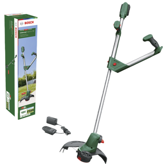 Акумуляторний тример Bosch Universal Grass Cut 18V-26-500, 1 акб PBA 18V 2.0Ah та з/п AL 18V-20 Акумуляторний тример Bosch Universal Grass Cut 18V-26-500, 1 акб PBA 18V 2.0Ah та з/п AL 18V-20