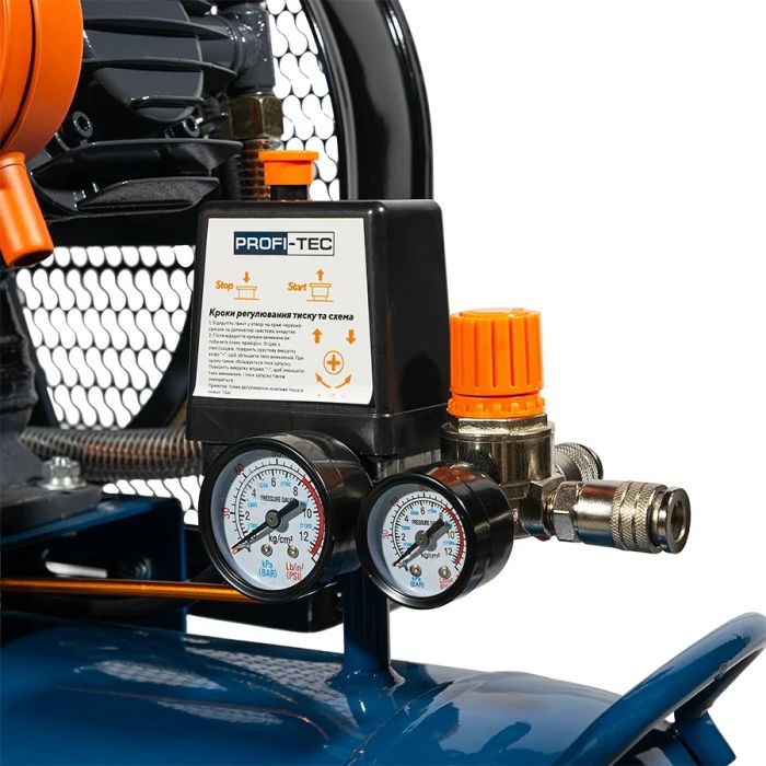 Компресор масляний PROFI-TEC OC-100W3-3F (380В, 100 л, 3.0 кВт, 530 л/хв)