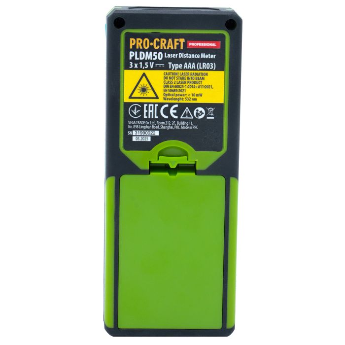 Лазерний далекомір Procraft PLDM50