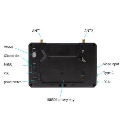Монітор FPV Skyzone M5 DVR 5.8GHz 56CH L,X Band (M5F)