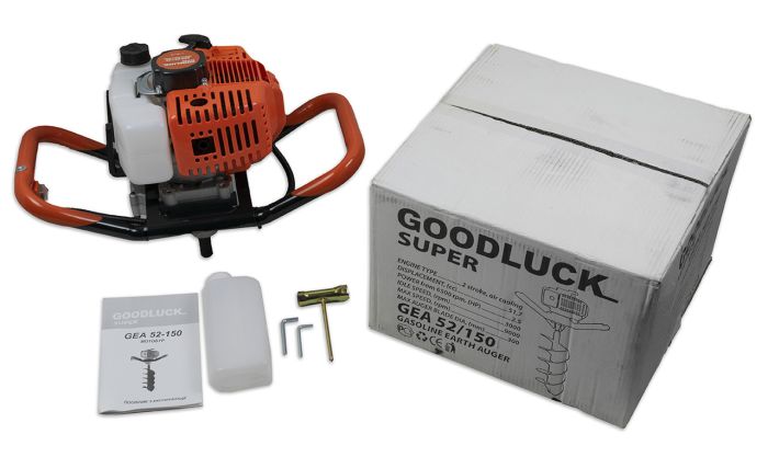 Мотобур GOOD LUCK SUPER GEA 52/150 (51,7 см³, шнек до 300 мм, шнек 150×800 мм у комплекті)