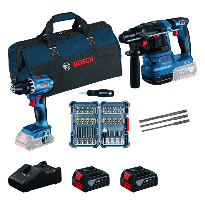Набір акумуляторний інстр. Bosch GBH 18V-22, GSR 18V-45 Professional (0615V0003D)