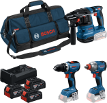 Набір Bosch GSR 18V-65, GDX 18V-285, GBH18V-22 Professional (0615A50093)