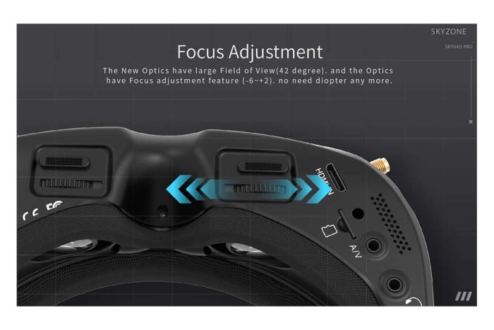 Окуляри FPV Skyzone SKY04O PRO 5G 1280x720 5.8GHz