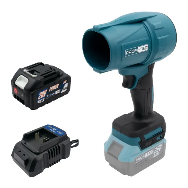 Акумуляторний турбовентилятор PROFI-TEC PTF1000BL POWERLine (1×PT2050DG (5.0 Аг), зарядний пристрій)