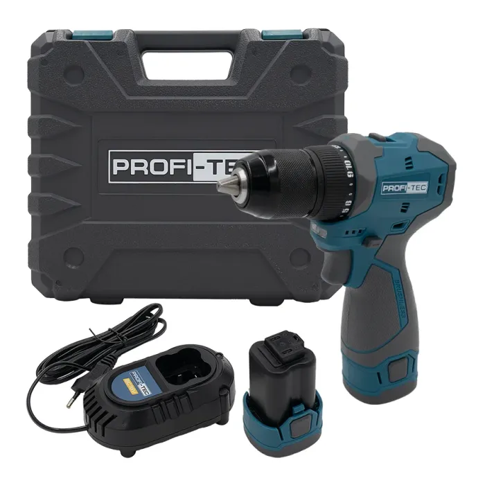 Акумуляторний шуруповерт PROFI-TEC PPCD5516 (2×PPT1620 (2.0 Аг), зарядний пристрій)