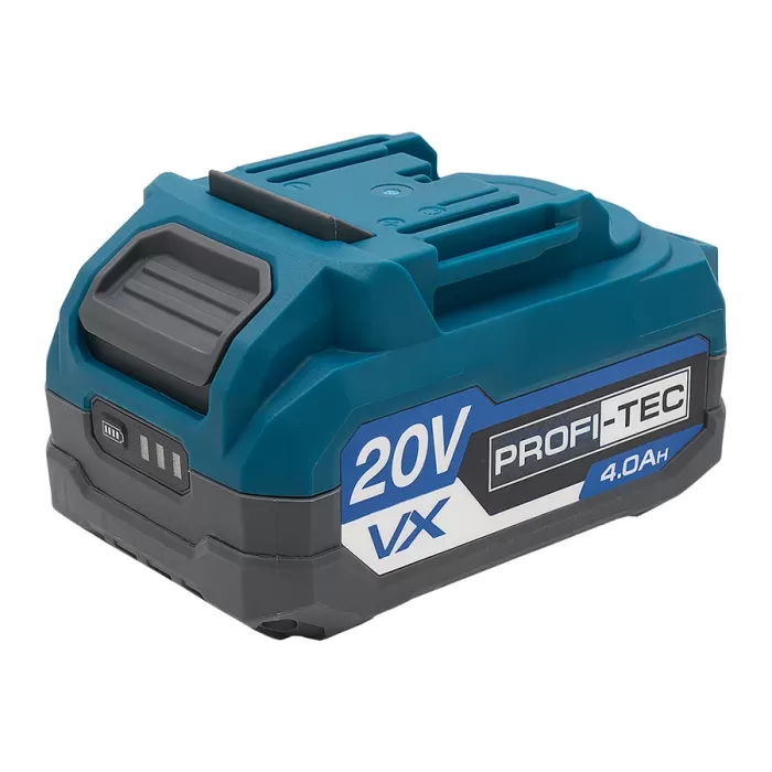 Аккумуляторная батарея PROFI-TEC PT2040VX NEW (20 В / 4.0 Ач, высокотоковая, с индикатором)