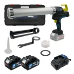 Акумуляторний пістолет-шприц для герметиків PROFI-TEC PCG20BL POWERLine (2×PT2040MP (4.0 Аг), зарядний пристрій)