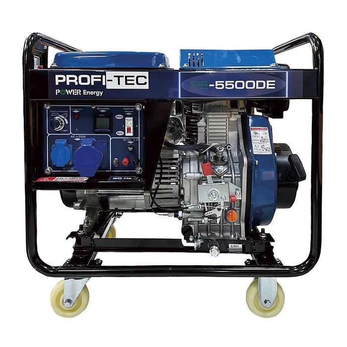 Генератор дизельний PROFI-TEC PE-5500DE (5.5 кВт, електростартер)