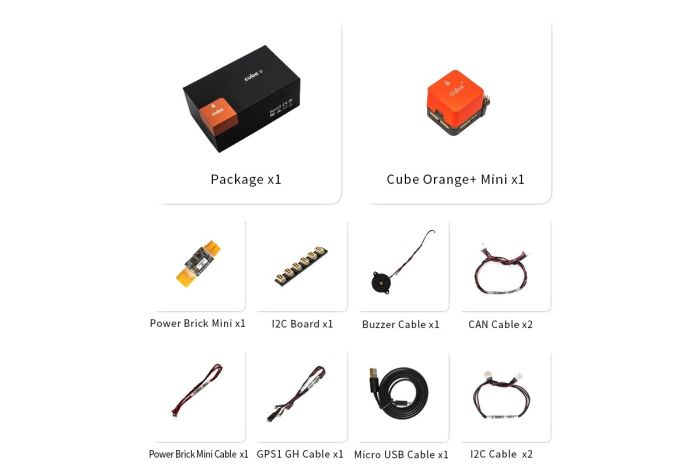 Політний контролер CubePilot Pixhawk 2.1 Cube Orange+ на платі Mini