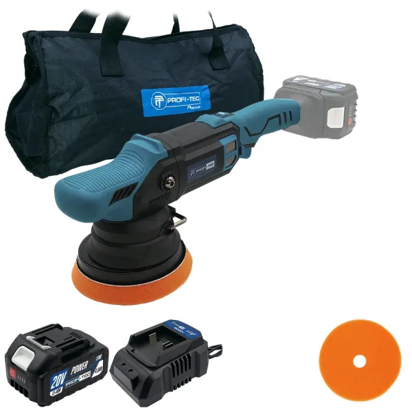 Акумуляторна ексцентрикова полірувальна машина PROFI-TEC PPM-1520CDA POWERLine (1×PT2040MP (4.0 Аг), зарядний пристрій) Акумуляторна ексцентрикова полірувальна машина PROFI-TEC PPM-1520CDA POWERLine (1×PT2040MP (4.0 Аг), зарядний пристрій)