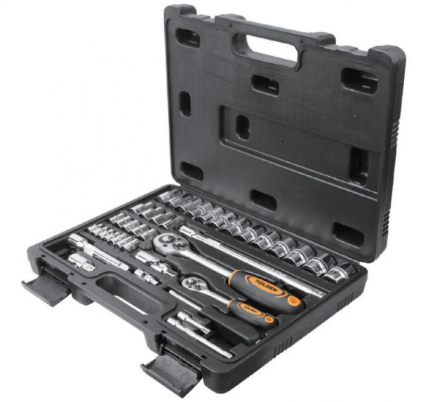 Набір торцевих головок 1/2" та 1/4" ПРОФІ 39 предметів