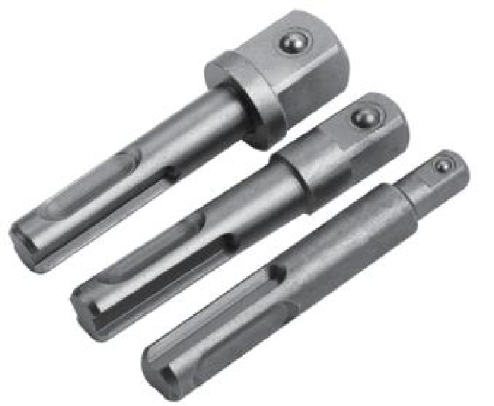 Набор адапторів SDS PLUS  1/2"/3/8"/1/4" 3 шт Толсен