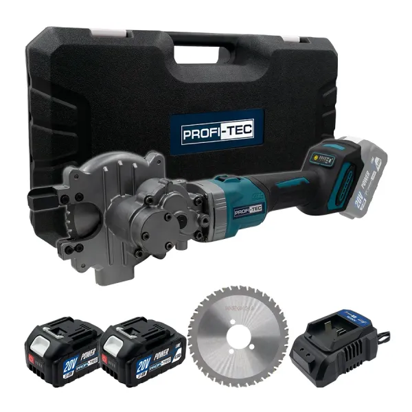 Акумуляторний різак для арматури PROFI-TEC PSC1120 POWERLine (2×PT2040MP (4.0Аг), зарядний пристрій)