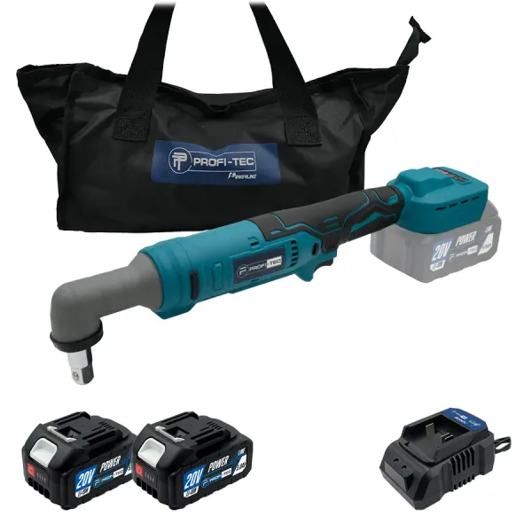 Акумуляторний кутовий гайковерт PROFI-TEC PWR1620BL POWERLine (2×PT2040MP (4.0 Аг), зарядний пристрій) Акумуляторний кутовий гайковерт PROFI-TEC PWR1620BL POWERLine (2×PT2040MP (4.0 Аг), зарядний пристрій)