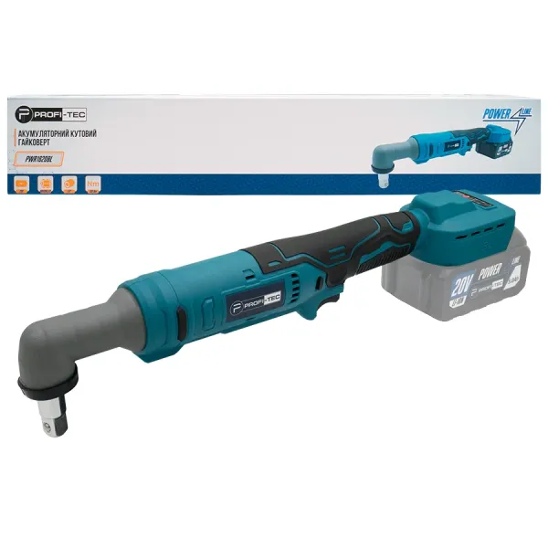 Акумуляторний кутовий гайковерт PROFI-TEC PWR1620BL POWERLine (без акумулятора та зарядного пристрою) Акумуляторний кутовий гайковерт PROFI-TEC PWR1620BL POWERLine (без акумулятора та зарядного пристрою)
