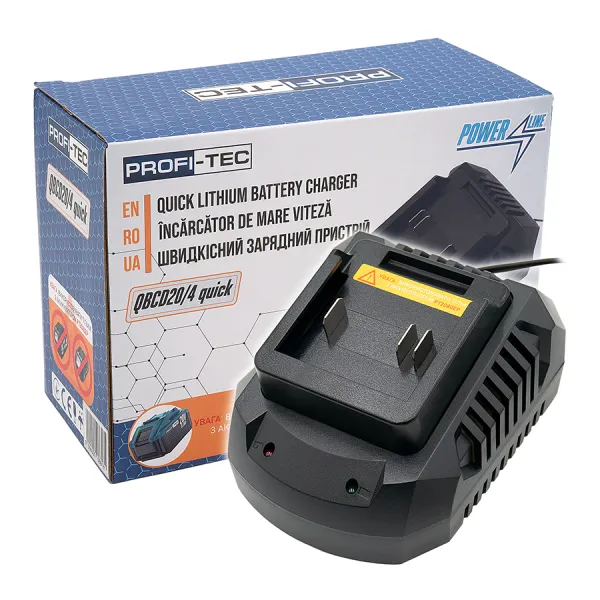 Зарядний пристрій PROFI-TEC QBCD20/4 quick (4.0 А, для PT2080EP) Зарядний пристрій PROFI-TEC QBCD20/4 quick (4.0 А, для PT2080EP)