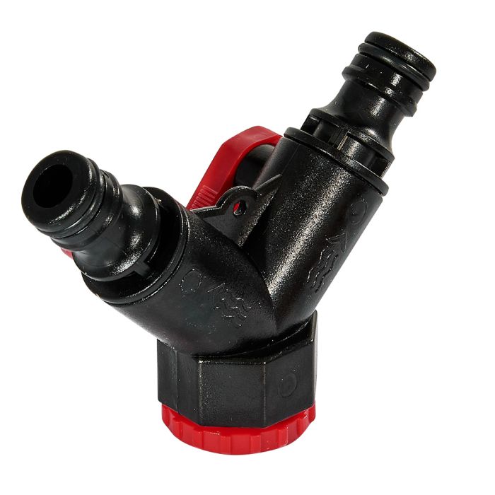 Розподільник 2-канальний з регулюванням кожного каналу 1/2" з внутрішнім різьбленням на вході 3/4" та 1" Vitals