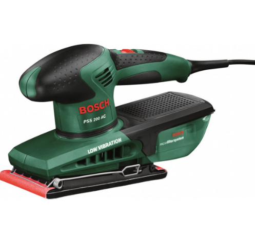 Вібраційна шліфувальна машина Bosch PSS 200 AC у кейсі Вібраційна шліфувальна машина Bosch PSS 200 AC у кейсі