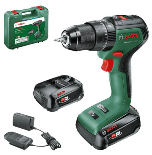 Акумуляторний ударний дриль-шурупокрут Bosch Universal Impact 18V-60, 1 акб PBA 18V 2.0Ah і з/в AL 18V-20, у кейсі 06039D7101