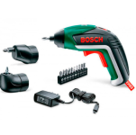 Акумуляторна викрутка Bosch IXO V full, з/п, у футлярі, кутова насадка, ексцентрикова насадка, набір біт 10 шт 06039A8022