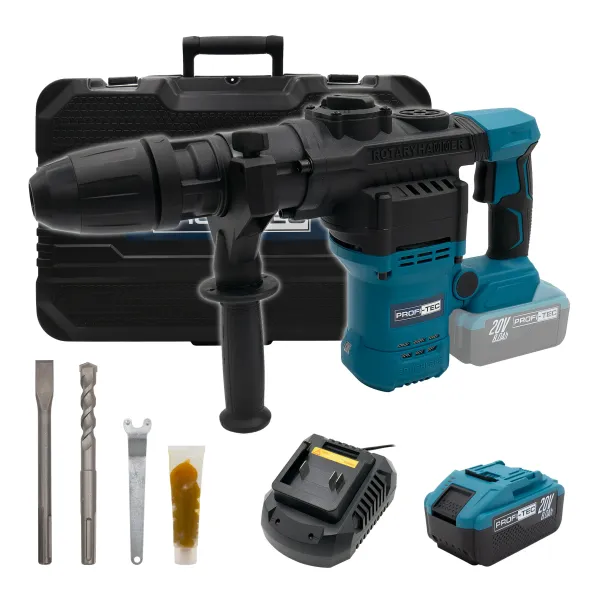 Акумуляторний перфоратор PROFI-TEC PBH5620 POWERLine (1×PT2080EP (8.0 Аг), зарядний пристрій) Акумуляторний перфоратор PROFI-TEC PBH5620 POWERLine (1×PT2080EP (8.0 Аг), зарядний пристрій)