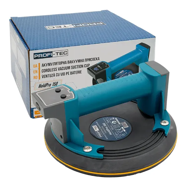 Акумуляторна вакуумна присоска PROFI-TEC HoldPro 150 (3.7 В / 1.5 Аг, зарядний пристрій)
