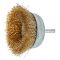 Щітка-чашка з хвостовиком Vitals гофрована латунована 75 мм, 0,3 мм