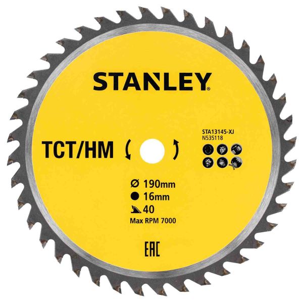 Диск пилковий TCT/HM STANLEY STA13145 Диск пилковий TCT/HM STANLEY STA13145