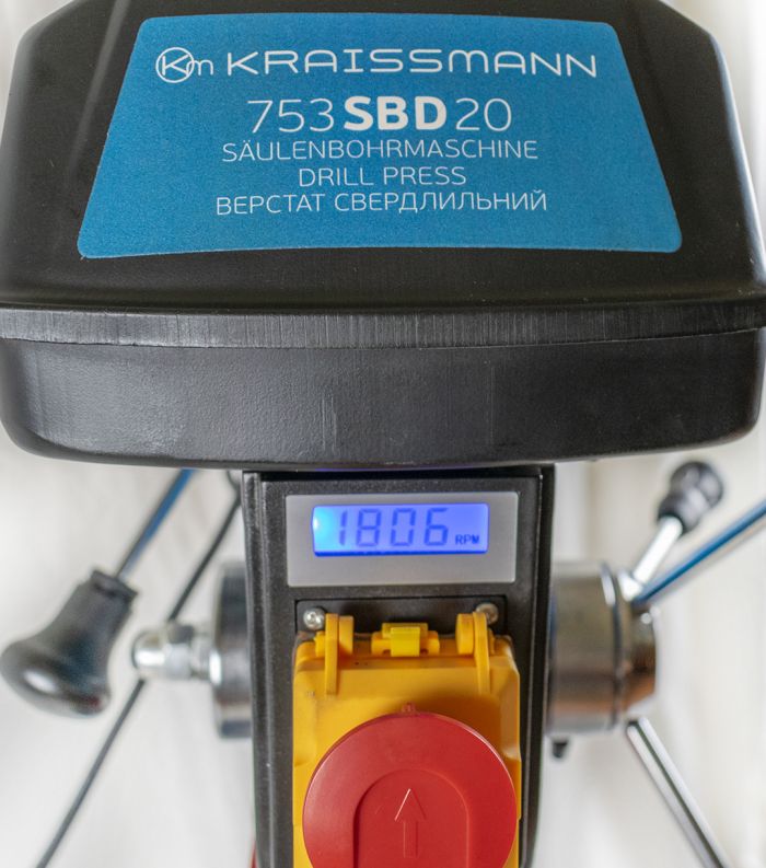Свердлильний верстат KRAISSMANN 753 SBD 20 (750 Вт, патрон 20 мм, лещата, лазер, плавне регулювання обертів)