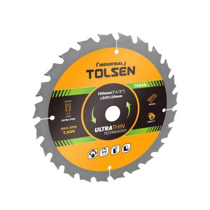 Диск пильний по дереву UltraThin 190 мм x 40T x 20 мм Tolsen