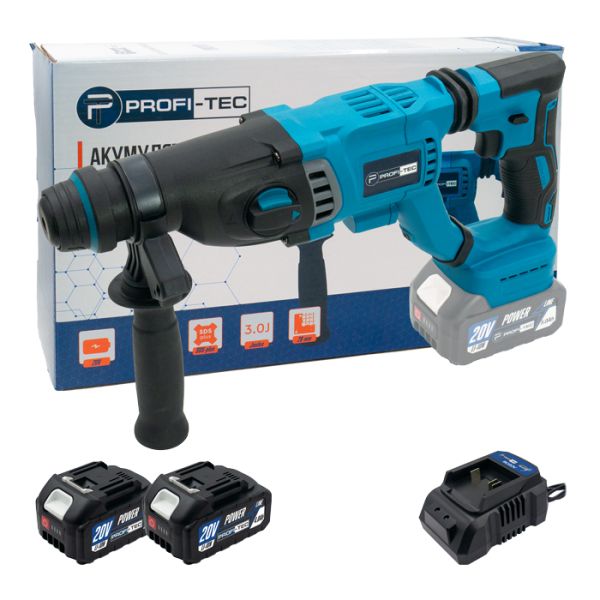 Акумуляторний перфоратор PROFI-TEC PBH201BL POWERLine (2×PT2040МP (4.0 Аг), зарядний пристрій) Акумуляторний перфоратор PROFI-TEC PBH201BL POWERLine (2×PT2040МP (4.0 Аг), зарядний пристрій)