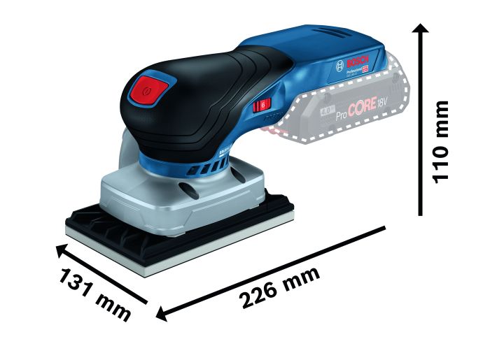 Вібраційна шліфмашина Bosch GSS 18V-13 Professional (06019L0101)