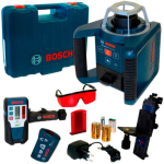 Ротаційний лазерний нівелір Bosch GRL 300 HV Professional, у валізі з приймачем LR1, пультом RC1, тримачем WM 4, з/п, окулярами, мішенню