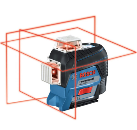 Лазерний нівелір Bosch GLL 3-80 С Professional, акб GBA 12V 2 Ah і з/п, з тримачем BM 1, мішенню, чохлом, у кейсі