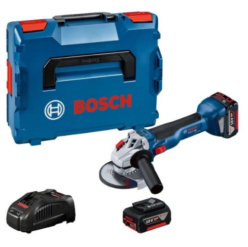 Акумуляторна кутова шліфмашина Bosch GWS 18V-10 Professional, 2 акб GBA 18V 5.0Ah, з/п GAL 1880 CV Акумуляторна кутова шліфмашина Bosch GWS 18V-10 Professional, 2 акб GBA 18V 5.0Ah, з/п GAL 1880 CV