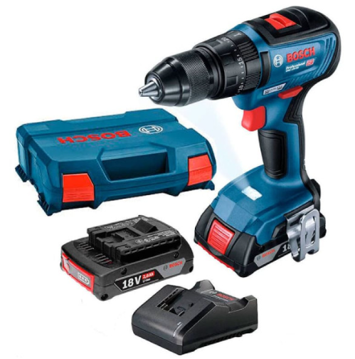 Акумуляторний ударний шурупокрут Bosch GSB 18V-50 Professional, 2 акб GBA 18V 2 Ah і з/п GAL 18V-20 в L-Case Акумуляторний ударний шурупокрут Bosch GSB 18V-50 Professional, 2 акб GBA 18V 2 Ah і з/п GAL 18V-20 в L-Case