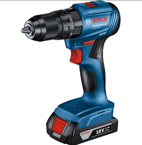 Акумуляторний ударний дриль-шурупокрут Bosch GSB 185-LI Professional, 2 акб GBA 18V 2.0Ah, з/п GAL 18V-20 в кейсі