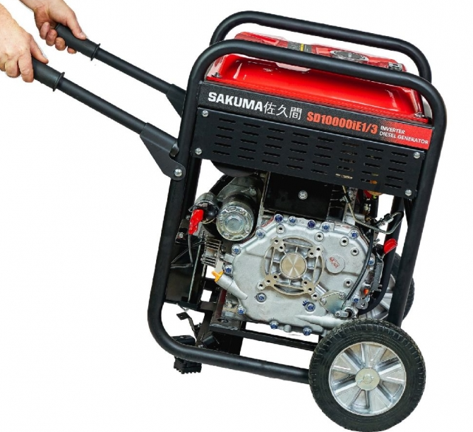 Інверторний дизельний генератор SAKUMA SD10000iE1/3 (8 кВт, 220В / 380В, електростартер)