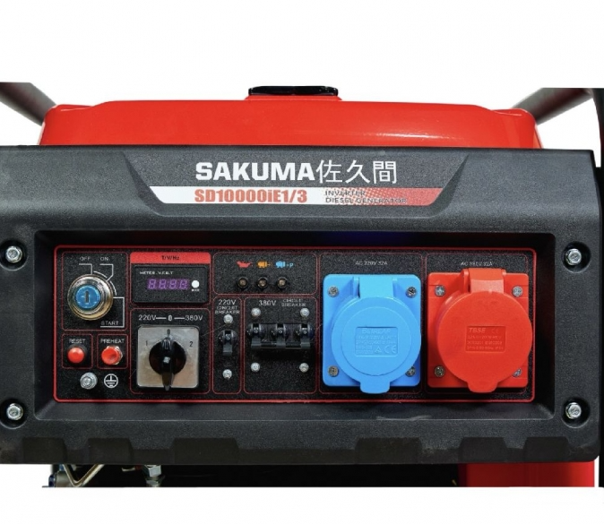 Інверторний дизельний генератор SAKUMA SD10000iE1/3 (8 кВт, 220В / 380В, електростартер)