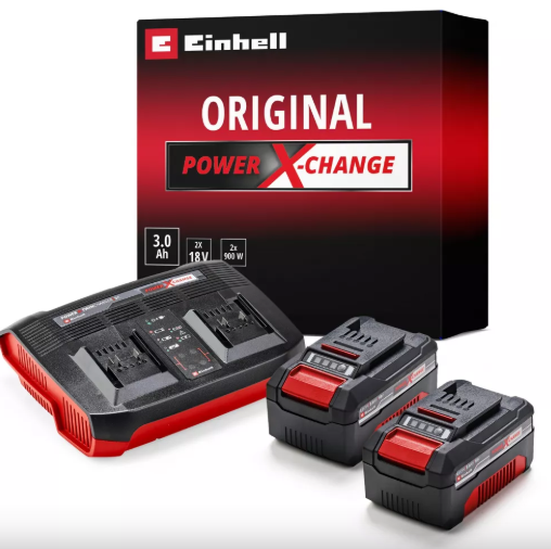 Енергоблок Акумулятори Einhell PXC Starter Kit ,  2шт 3.0 Аг + Зарядний пристрій на 2 акумулятора Twincharger