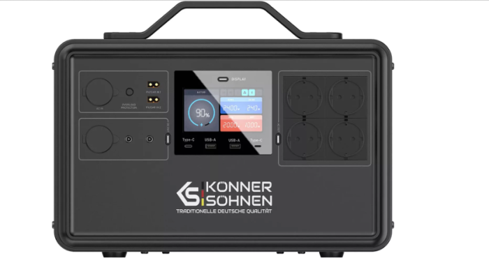 Електростанція портативна Konner&Sohnen KS 2400PS Потужність 4800 ВТ
