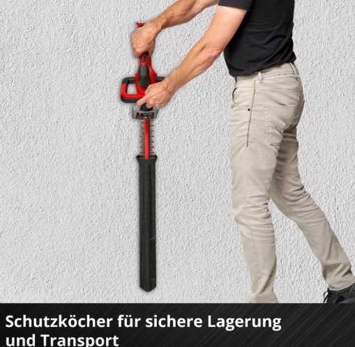 Акумуляторний кущоріз Einhell GC-CH 18/50 Li Solo 18В, лезо 550 мм, довжина різу 500 мм, між ножами 17 мм, поворотна ручка