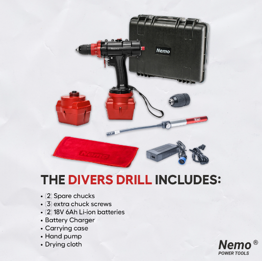 Підводний акумуляторний дриль-шуруповерт Nemo V2 Divers Edition Drill - 50M