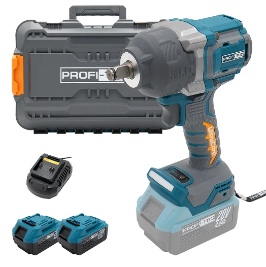 Акумуляторний гайковерт PROFI-TEC PPTW11020 UltraCore (2×PT2040EP (4.0 Аг), зарядний пристрій)